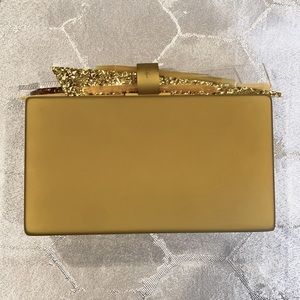 Edie Parker Wolf Clutch Matte Gold Acrylic Topper